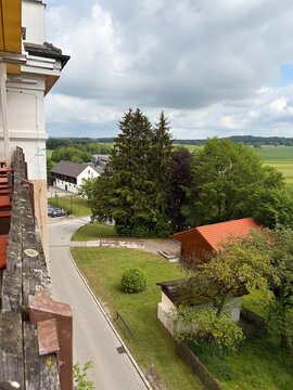Blick von Kloster Andechs auf die Naturlandschaft Bayerns	