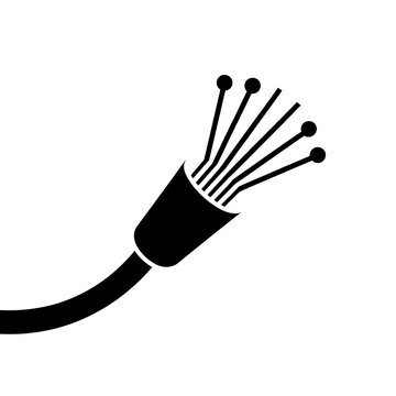 Fiber optic cable icon representing high speed internet