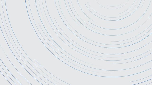 Abstract background with thin blue circular dashed lines on a light grey surface