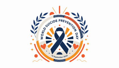 Fototapeta premium World suicide prevention day 10 september 2026 emblem