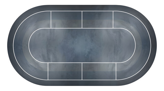 Modern gray running track with transparent background for sports design.