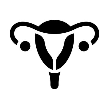uterus glyph icon