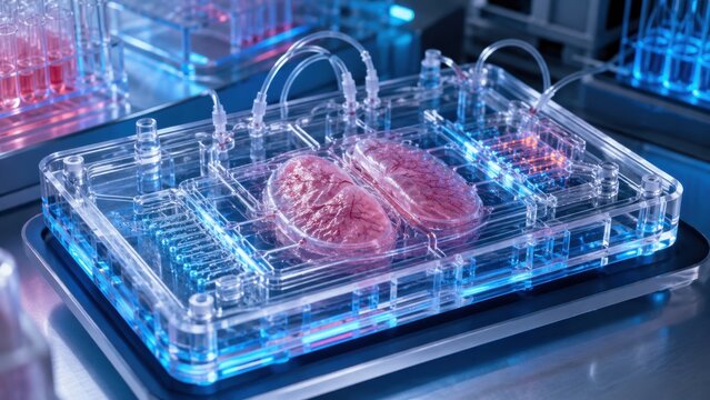 Advanced lung-on-a-chip microfluidic technology in lab
