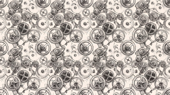 Background filled with gears showing industrial theme and mechanical design created for various purposes