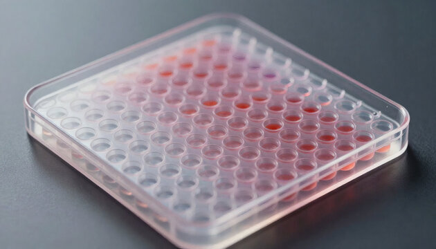 Transparent Assay Substrate With a Gradient of Empty Wells