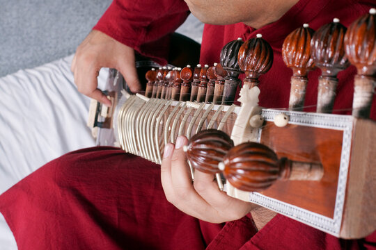 Man playing the sitar 