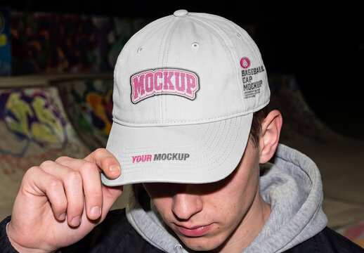 Baseball Cap Skatepark Mockup