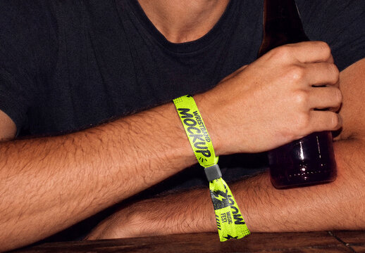Event Wristband Mockup