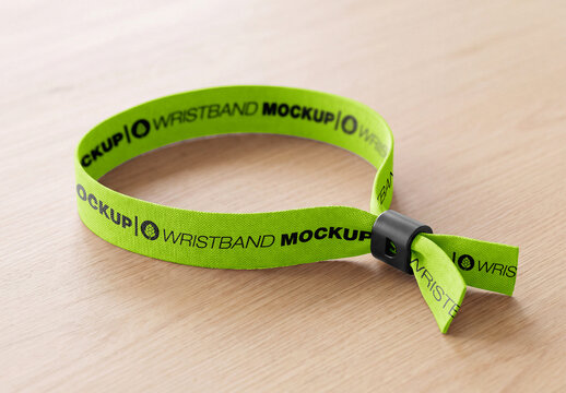 Fabric Wristband Mockup