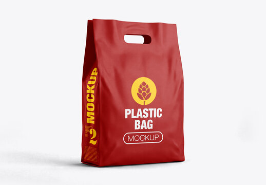 Plastic Shopping Bag Packaging Mockup