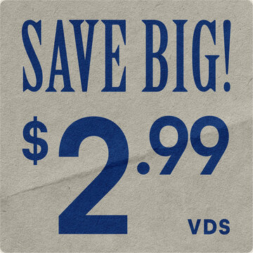 Vintage Price Tag and Sale Sticker