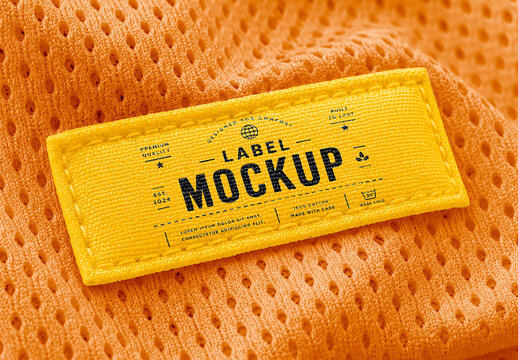 Fabric patch label mockup