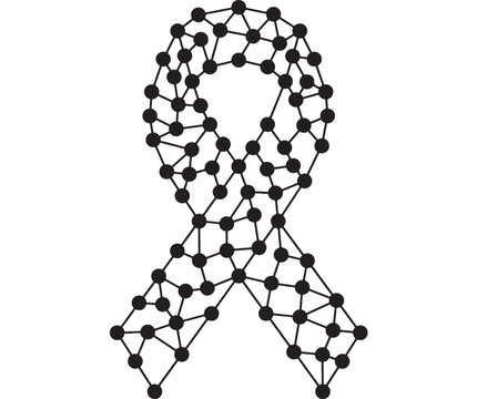Graphic Illustration of a Geometric Network with Interconnected Nodes Forming a Spiral Shape Featuring Design, Pattern, Abstract