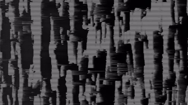 Abstract dark glitch motion background with digital distortion effect.