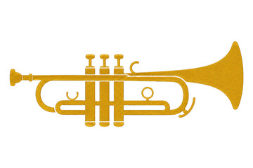 Obraz premium Gold trumpet isolated on white