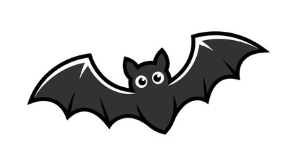 Fototapeta premium Cute Cartoon Bat Flying Mascot Illustration Isolated on White Background