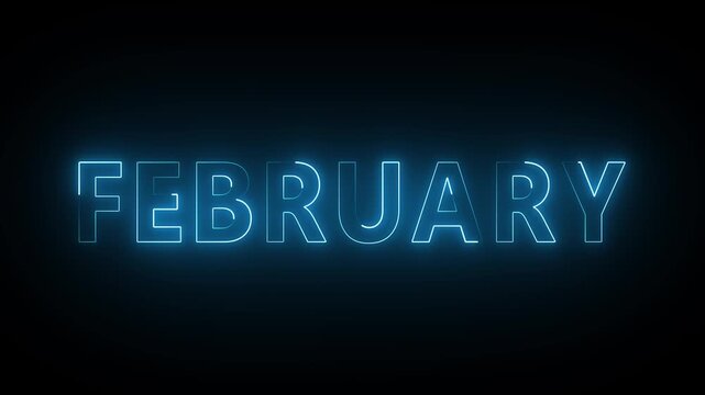 February text neon sparkling star trails moving across dark black screen background, vibrant electric light lines animation for transition effects, seamless loop creative motion graphics, 4k video