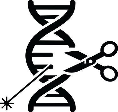 CRISPR gene editing DNA modification biotechnology vector icon