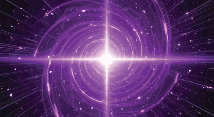 Purple cosmic spiral background, glowing star vortex, space nebula © 2025