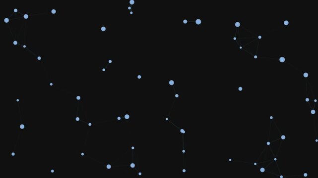 Abstract AI Neural Network Magenta Glowing Data Nodes Motion Loop