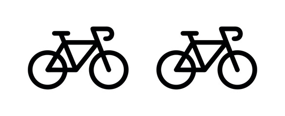 Fototapeta premium Bicycle Icons Representing Fitness Transport and Outdoor Activity