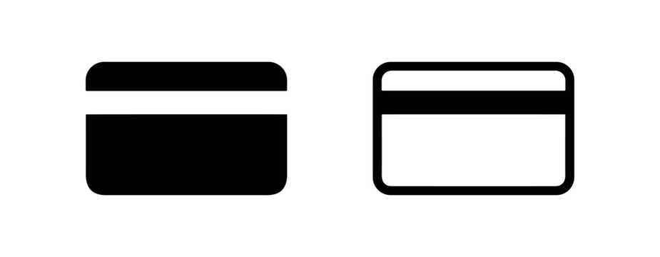 Credit card icon, debit card for payment and banking vector
