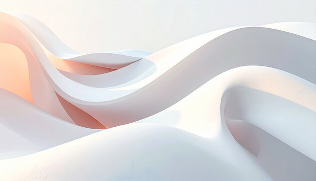 Soft White Abstract Wave Background