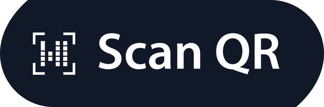 Scan QR code button icon. Digital interface element for mobile app scanning features Transparent Background PNG