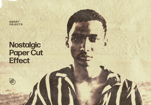 Nostalgic Papercut Photo Effect For Poster And Social Media Design