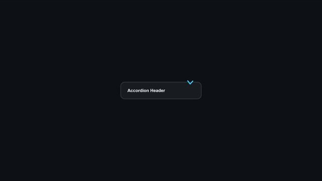 Interactive accordion header ui component animation with expanding dropdown menu effect 4k web interface