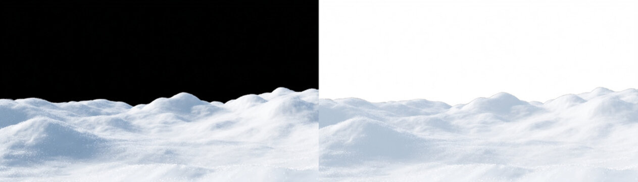 Snowflake winter png with frosty particles, icy texture, falling snow effect and clean abstract landscape design.
