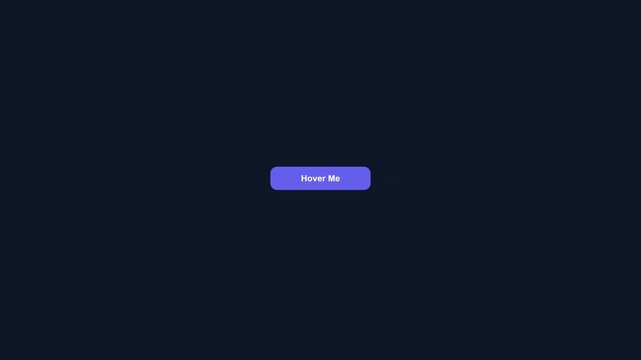 Interactive hover me button ui animation with settings tooltip for web and user experience interface development 4k