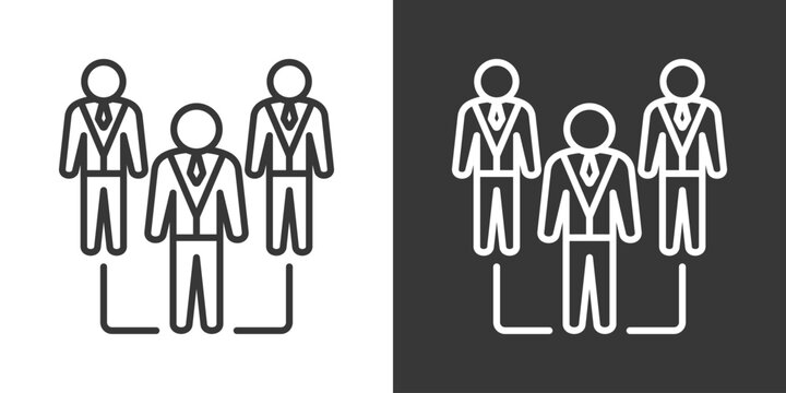 Workgroup Icon Set Vector Collection Isolated In Black And White
