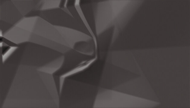 Abstract geometric background with low poly triangular shapes in dark gray