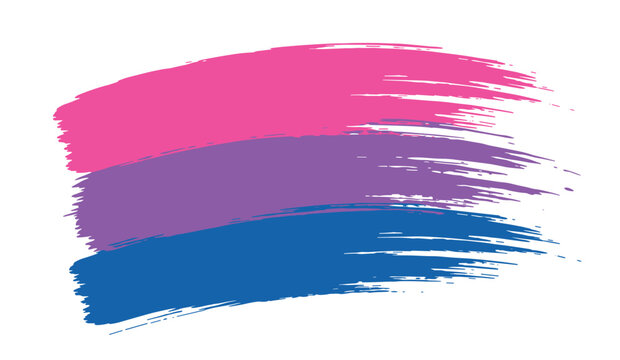 Bisexual Pride Flag Brush Strokes symbol lgbtq