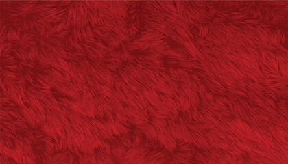 Fototapeta premium Abstract vector red fur background. Rich crimson red fur texture with wavy, flowing lines creates a soft, seamless pattern. Elegant backdrops, banners, web design, presentations, festive background.