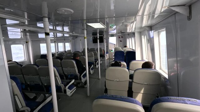 Rough ferry ride on the way to Tory Island, Toraigh, County Donegal, Ireland