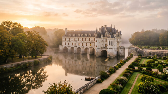 Ch&acirc;teau de Chenonceau Over the River, Loire Valley