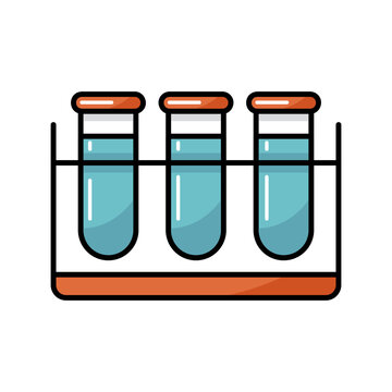 Test tubes vector icon. Medical sign
