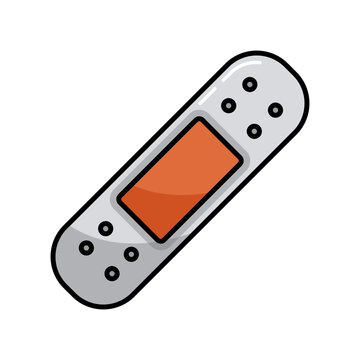 Adhesive plaster vector icon. Medical sign