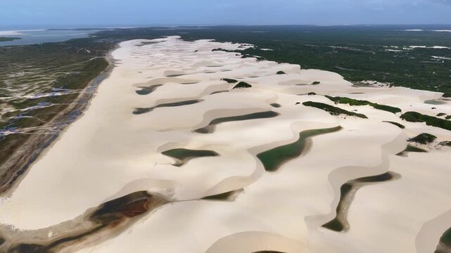 Dunes and Forest Meet Near Atins in Len&ccedil;&oacute;is Maranhenses, Brazil
