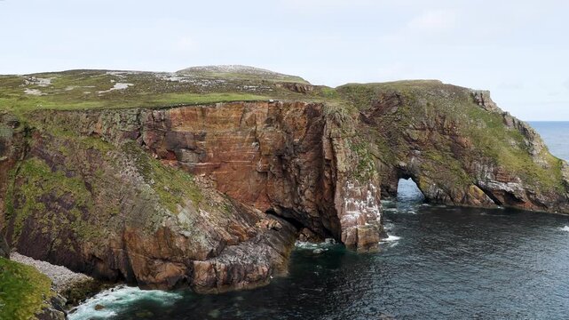 Coastal Cliffs of Tory Island, Toraigh, in County Donegal, Ireland
