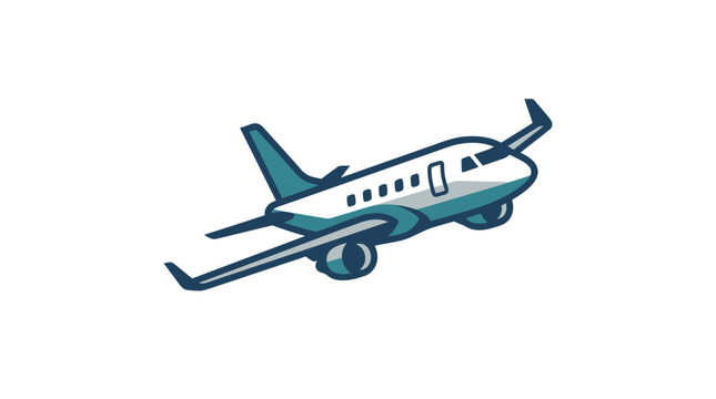 Airplane flying through clear blue sky.
