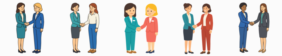 Fototapeta premium two businesswoman shaking hands