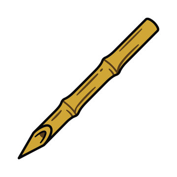 Traditional bamboo qalam pen for islamic calligraphy art