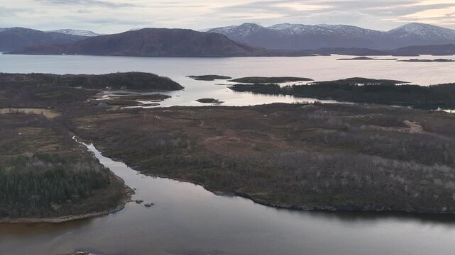 Norway Tj&oslash;tta Alsta Rot&oslash;d&oslash;ya Mindlandet Islands Vefsnfjord Stokkafjorden Leirfjord Hamnesleira Alstahaug Nordland Skeilia Nature Reserve