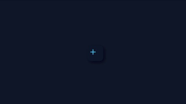 Minimalist plus sign animation pulsing on dark 4k background, for ui motion