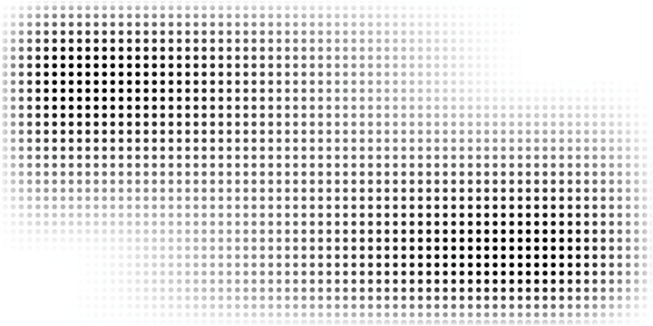 Grunge halftone gradient background. Faded grit noise texture. White and black sand wallpaper. Retro pixelated backdrop. Anime or manga style comic overlay. Vector graphic design textured template