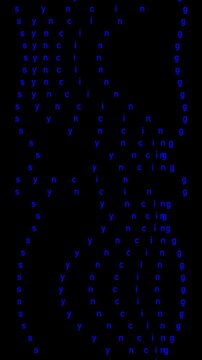 Blue Tech Wave Typography Syncing Transparent Loop