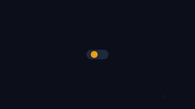 Minimalist toggle switch animation: on and off ui interaction for mobile app and web 4k button